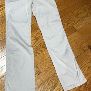 Armani collezioni cream pants with silver detail
